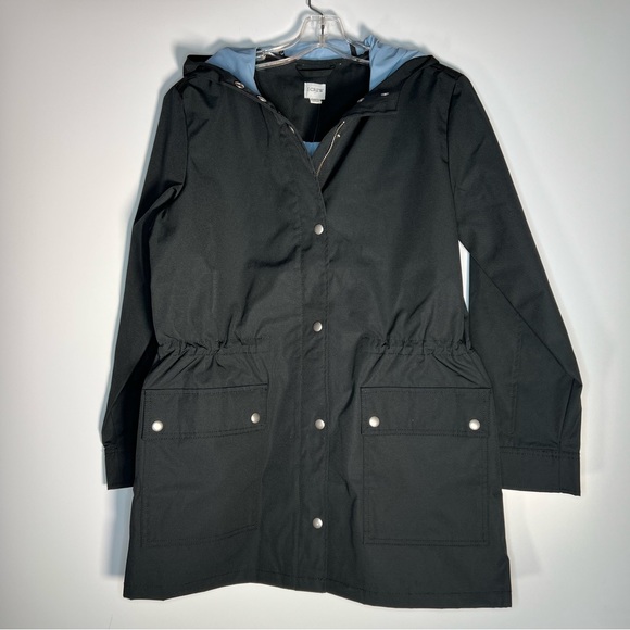 J. Crew Factory Raincoat, zip and snap, size medium, NWT - Picture 1 of 8